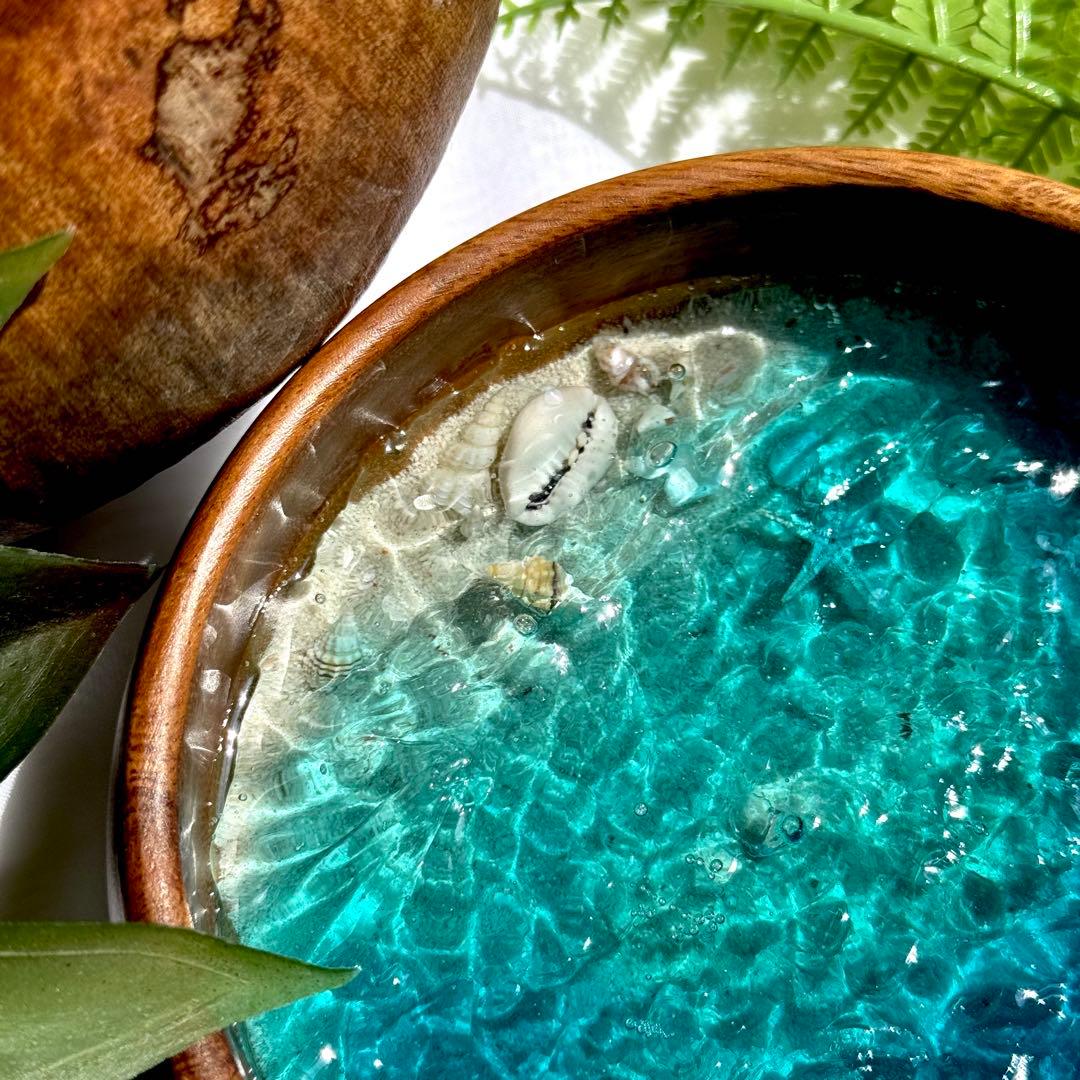 インテリア雑貨　海の置き物　オーシャンアート　アクセサリートレイ　美ら海　沖縄