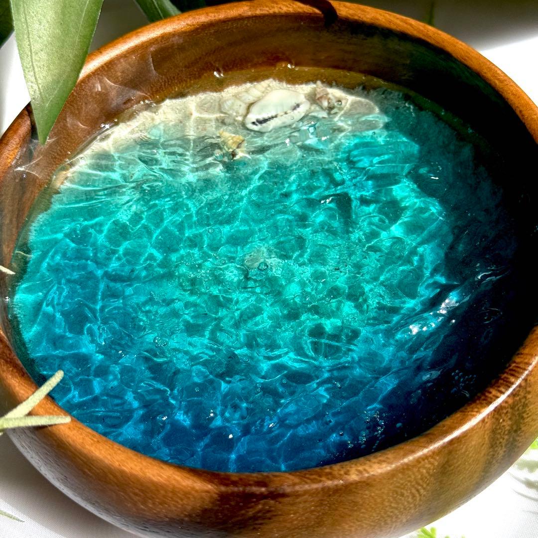 インテリア雑貨　海の置き物　オーシャンアート　アクセサリートレイ　美ら海　沖縄