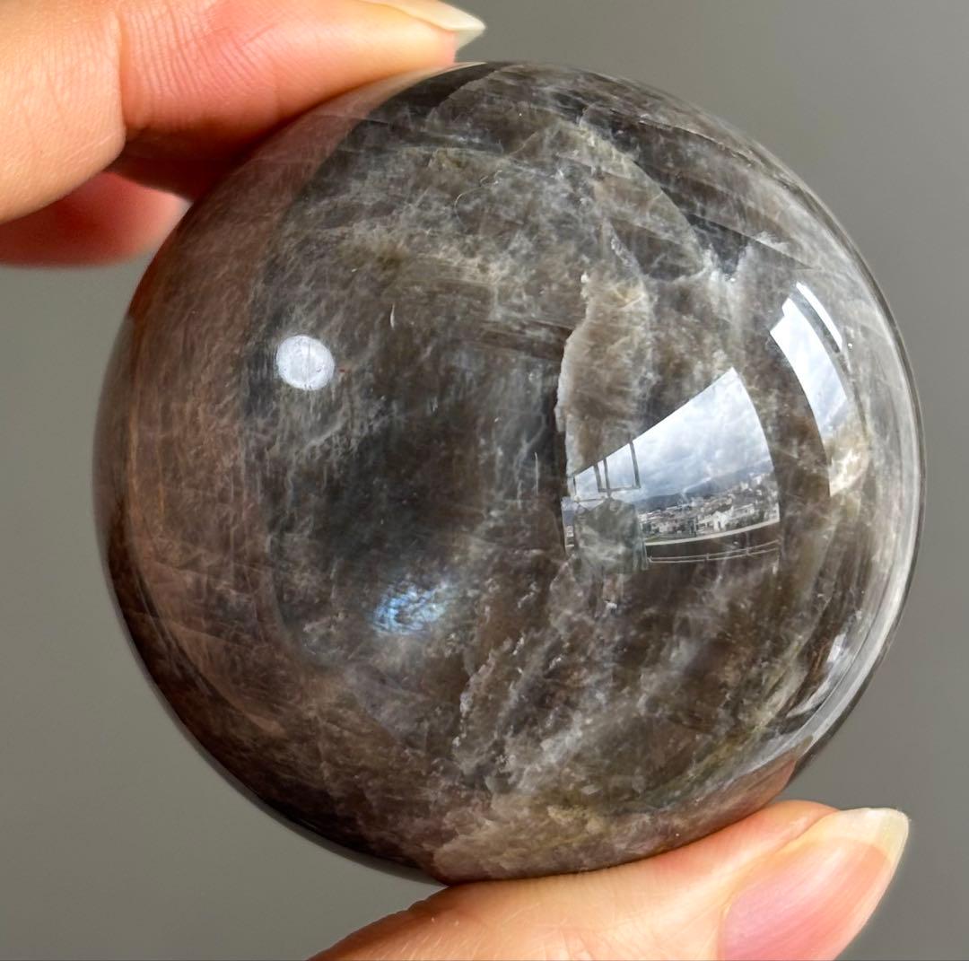 sufiakun様　高品質　ブラックムーンストーン　スフィア　ブルーシラー