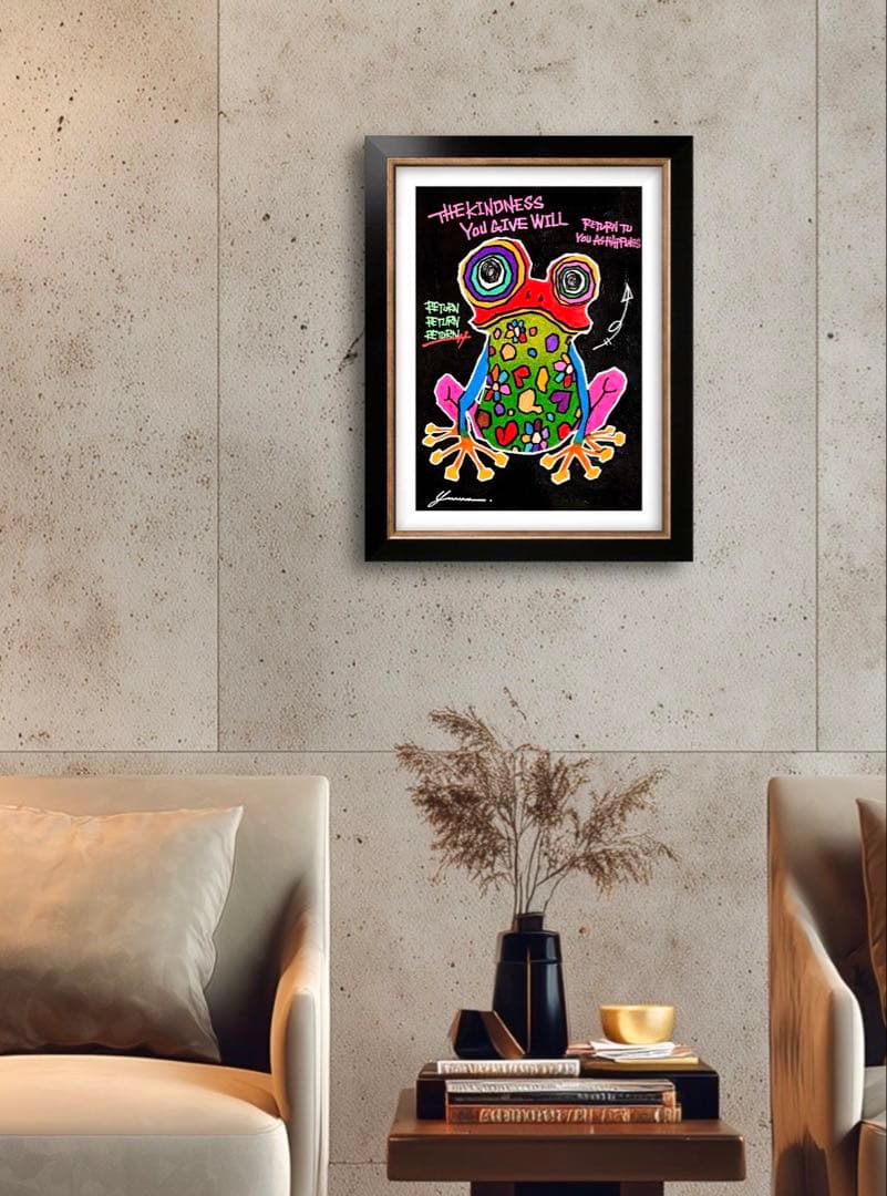 さ*ん様 「 循環が生む幸福の連鎖 」｜絵画 原画 抽象画 絵 動物画 ドローイ