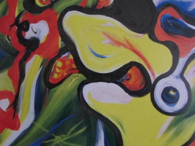 岡本太郎、〈裂けた顔〉、希少な額装用画集より、状態良好、新品額装付