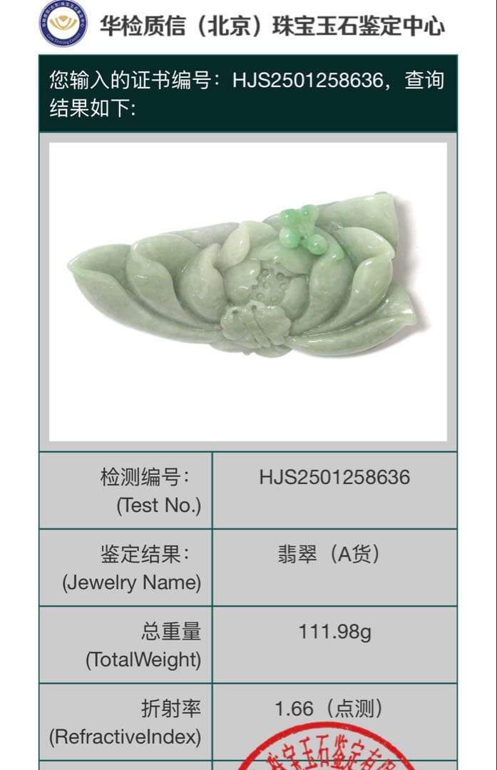 翡翠 蓮の花 デザイン ネックレス 111.98g 筆置き　書道