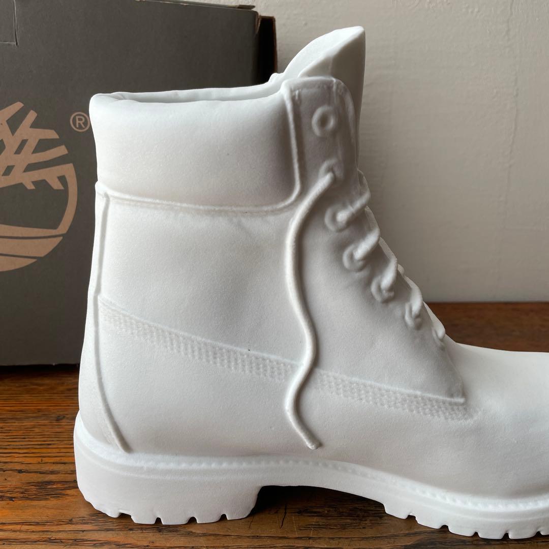 ティンバーランド　オリジナル　イエローブーツ　オブジェ　花瓶　陶器　白