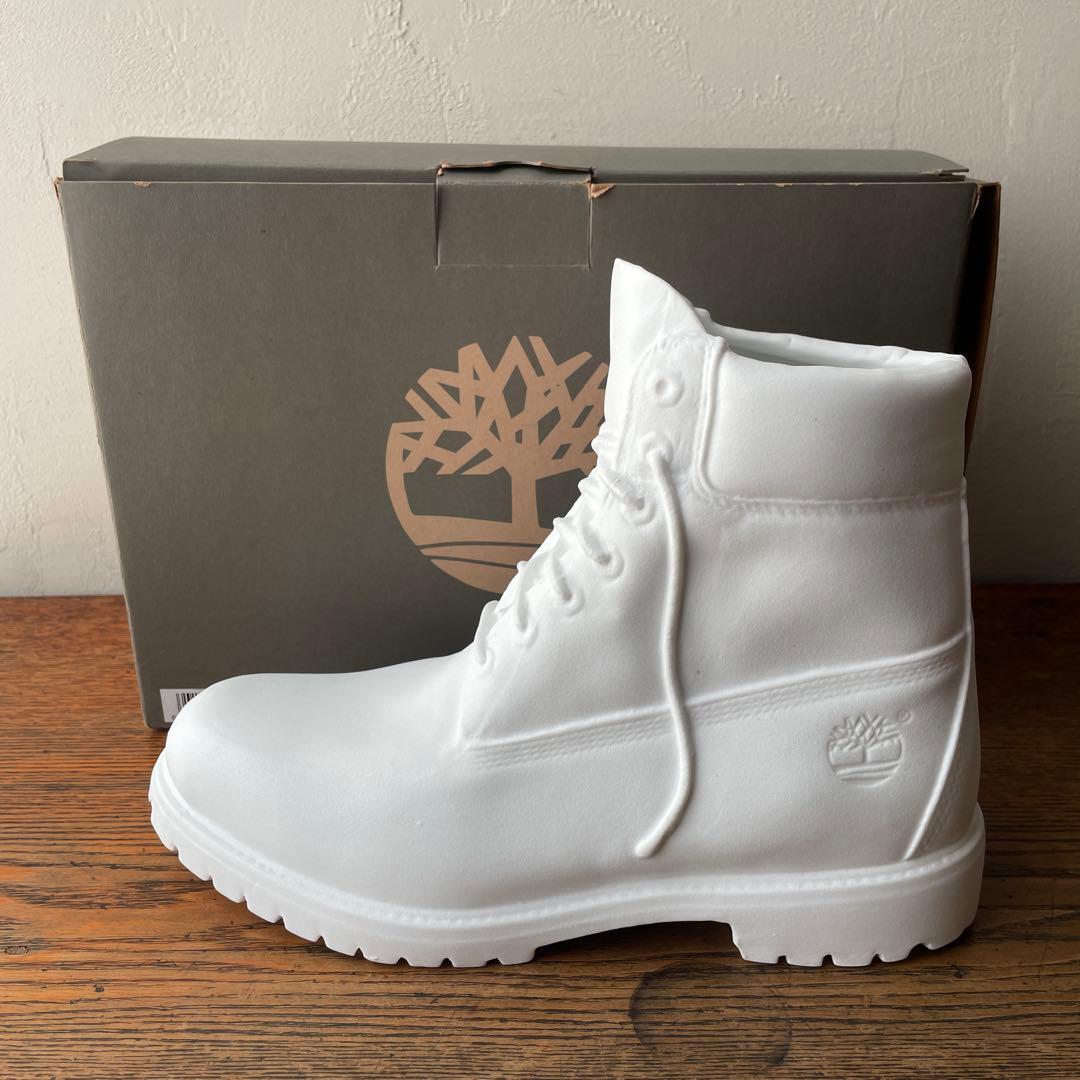 ティンバーランド　オリジナル　イエローブーツ　オブジェ　花瓶　陶器　白