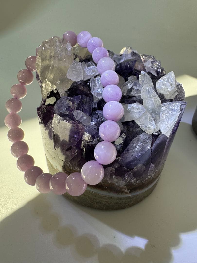 ウルグアイ　アメジスト　フラワー　カップケーキ型　カルサイト共生