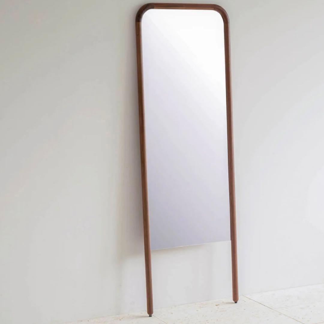 関家具 スタンドミラー 姿見 鏡 ミラー ウォールナット 新品 定価30,690