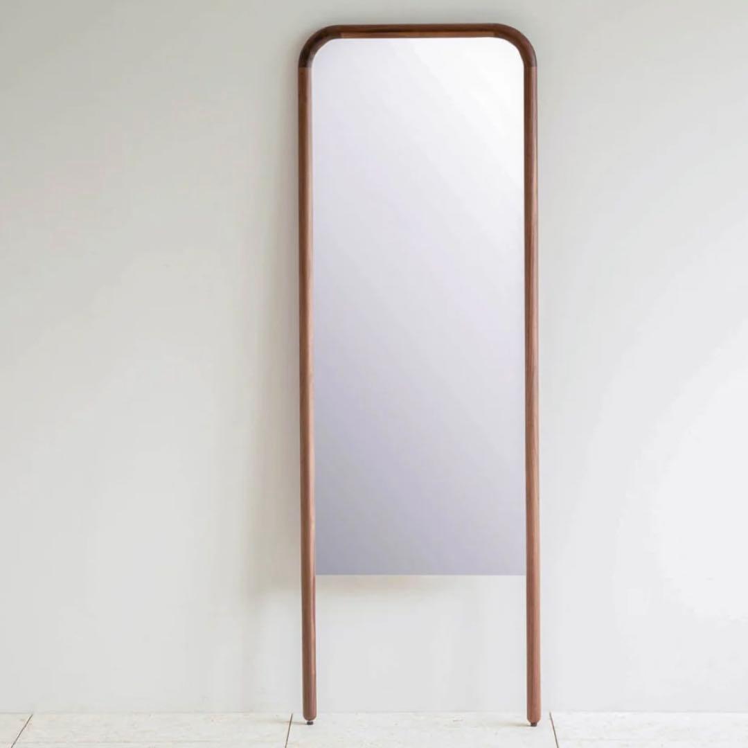 関家具 スタンドミラー 姿見 鏡 ミラー ウォールナット 新品 定価30,690