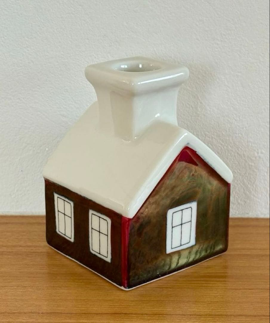 【希少別注品】ARABIA ヘルヤ ハウスキャンドルホルダー Talo レッド