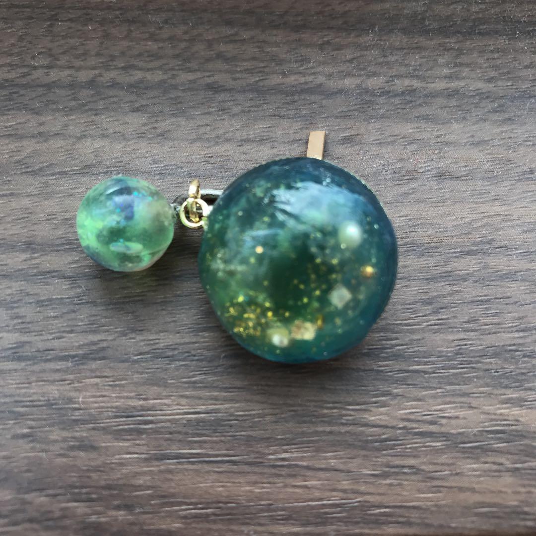 ハンドメイド 深海の宝物 ポニーフック