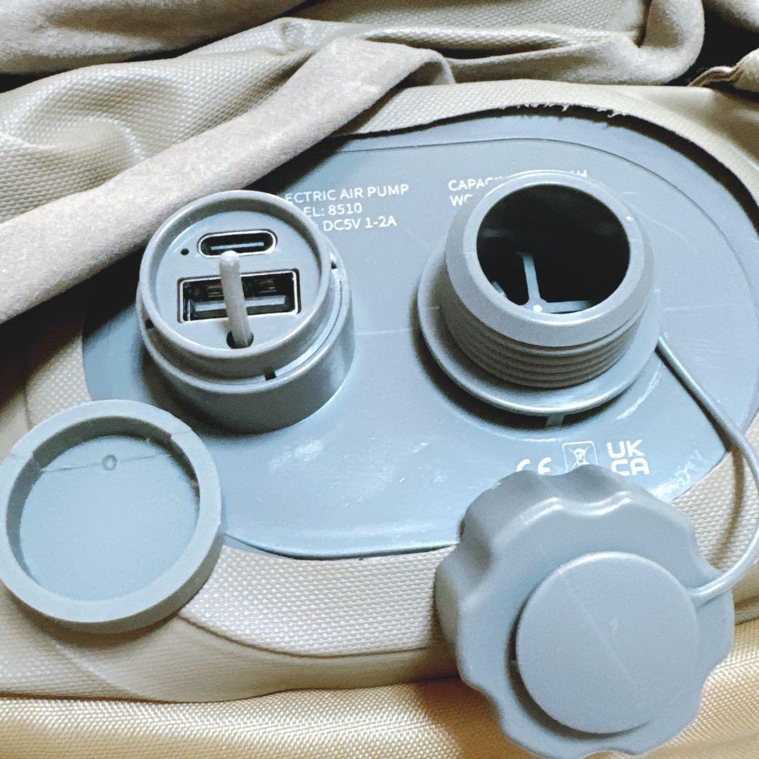 エアー ベッド 電動 ベージュ セミダブル 簡易ベッド マットレス 防災