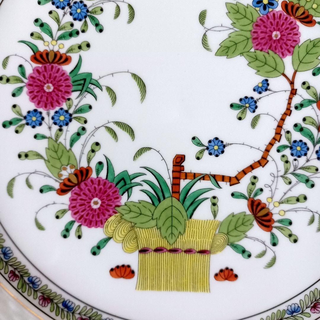 HERENDヘレンド インドの華 多彩色 25cmプレート 柿右衛門写し 524