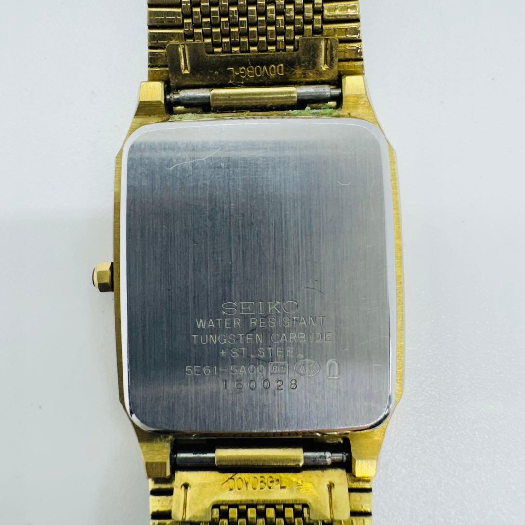 ✨SEIKO✨セイコー✨5E61-5A00✨DOLCE✨ゴールド文字盤✨腕時計