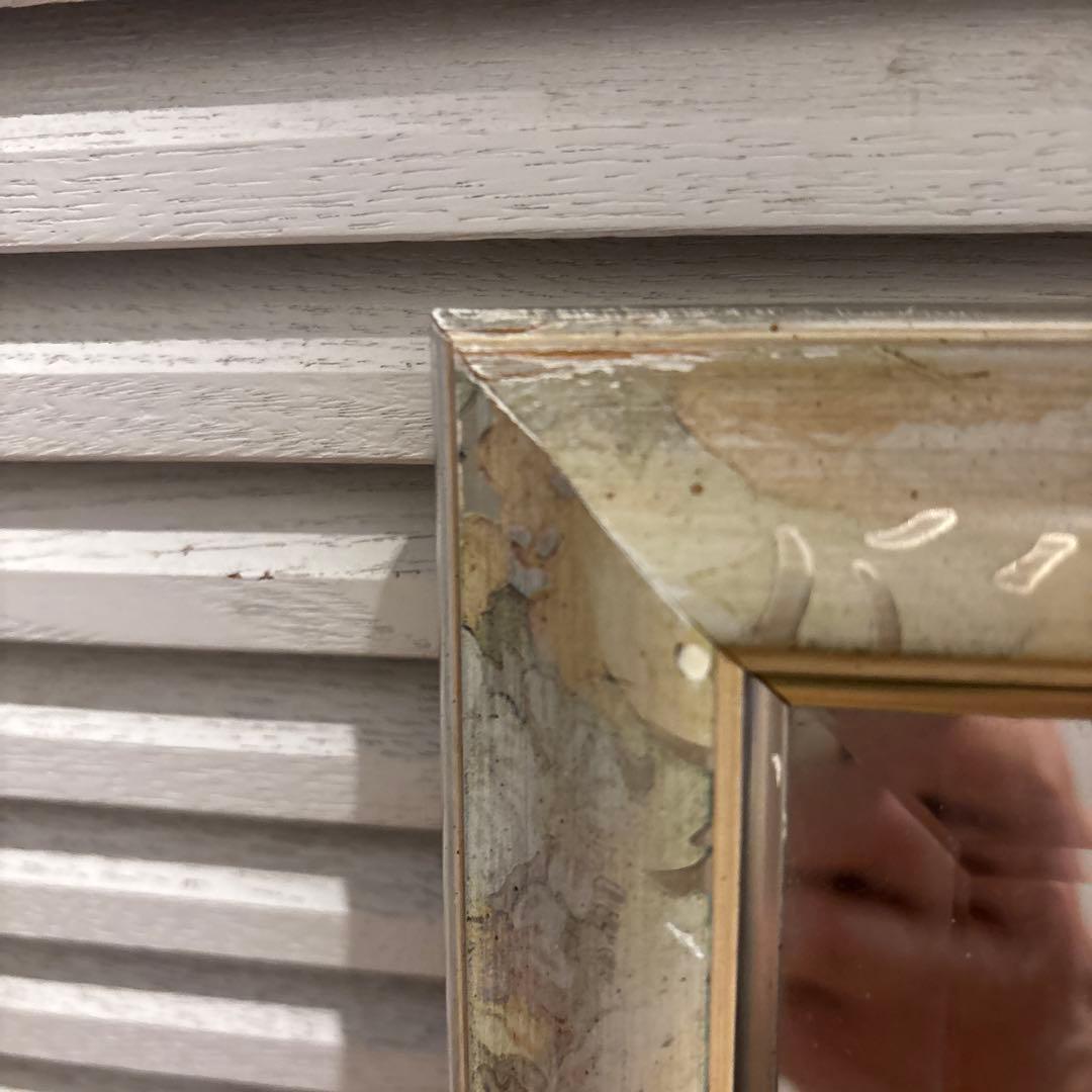 鏡　ミラー　カットガラス　イタリー製　ヴィンテージ