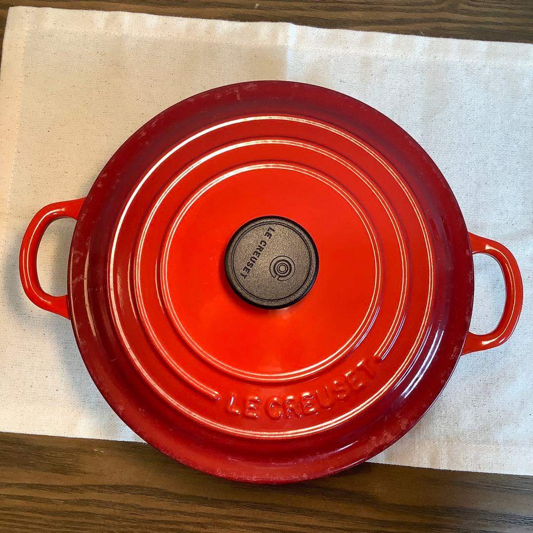 【美品】ルクルーゼ　ココットロンド　20cm
