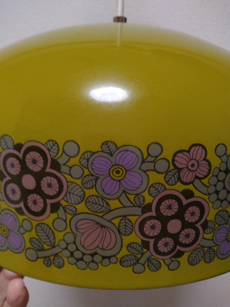 アラビアフィネル　　ビンテージランプシェード　緑