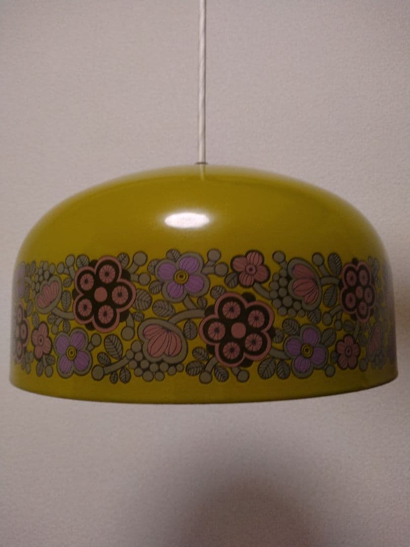 アラビアフィネル　　ビンテージランプシェード　緑