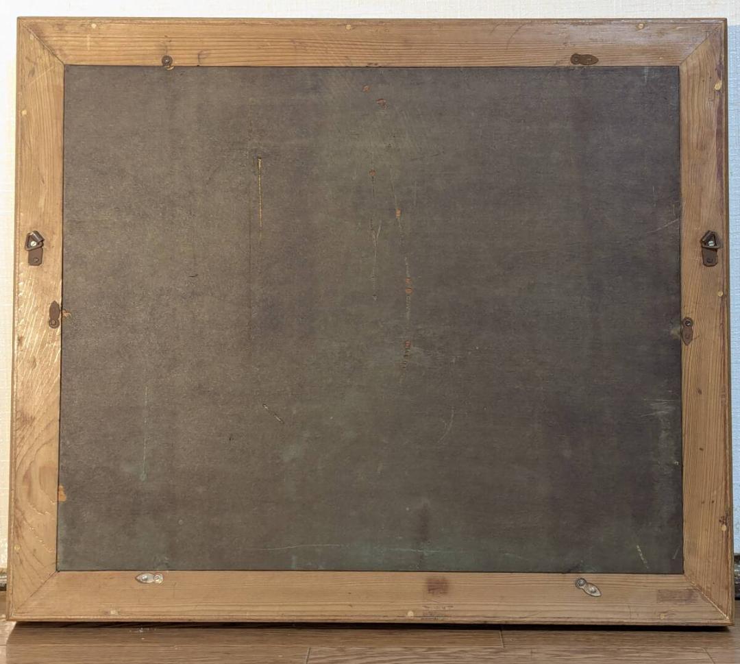 【真作】絵画　油彩4号　情熱の赤に咲く花束　力強いマチエールの一枚　Y101