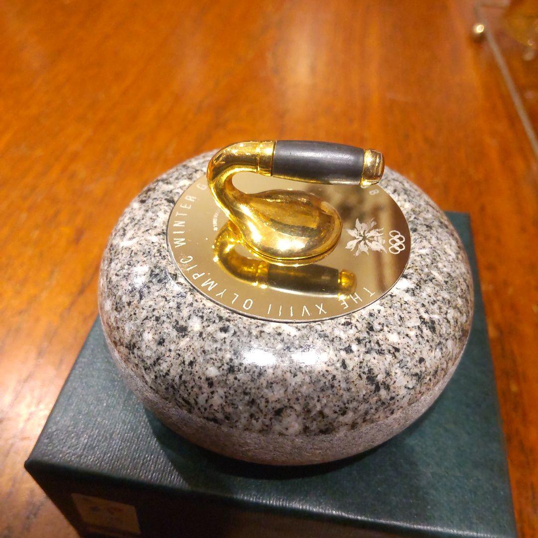 長野オリンピック カーリングストーン シリアルナンバーあり