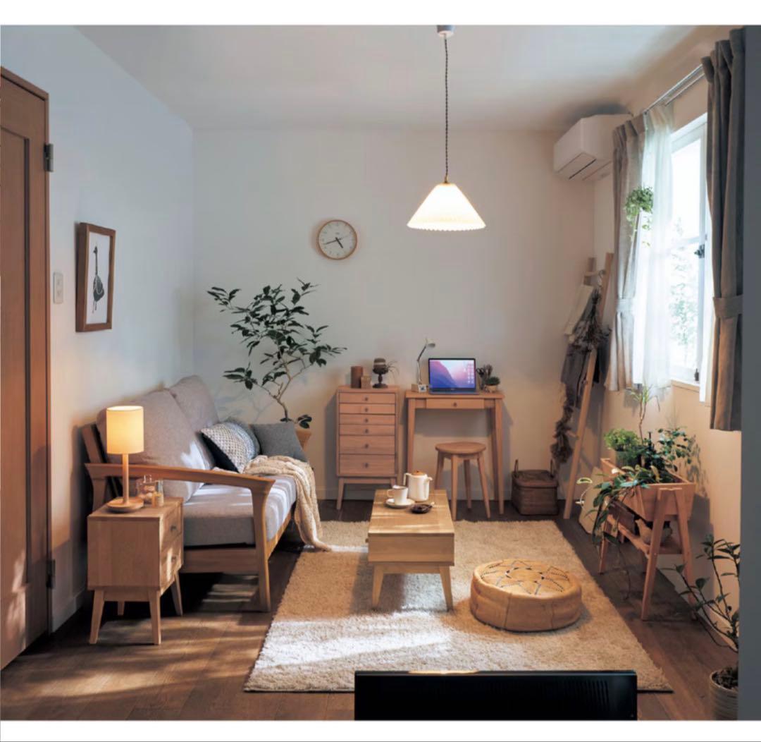 【新品同様_美品】ベルメゾン 天然木 自然素材チェスト