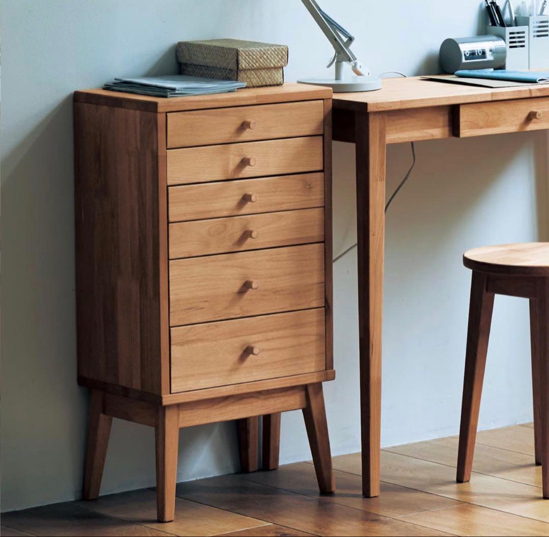 【新品同様_美品】ベルメゾン 天然木 自然素材チェスト