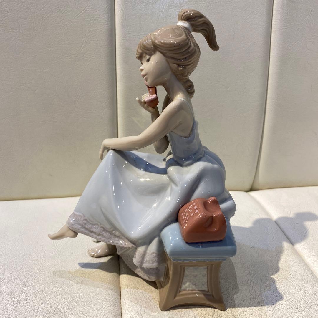 美品！ ☆リヤドロ☆ 少女 大事な電話