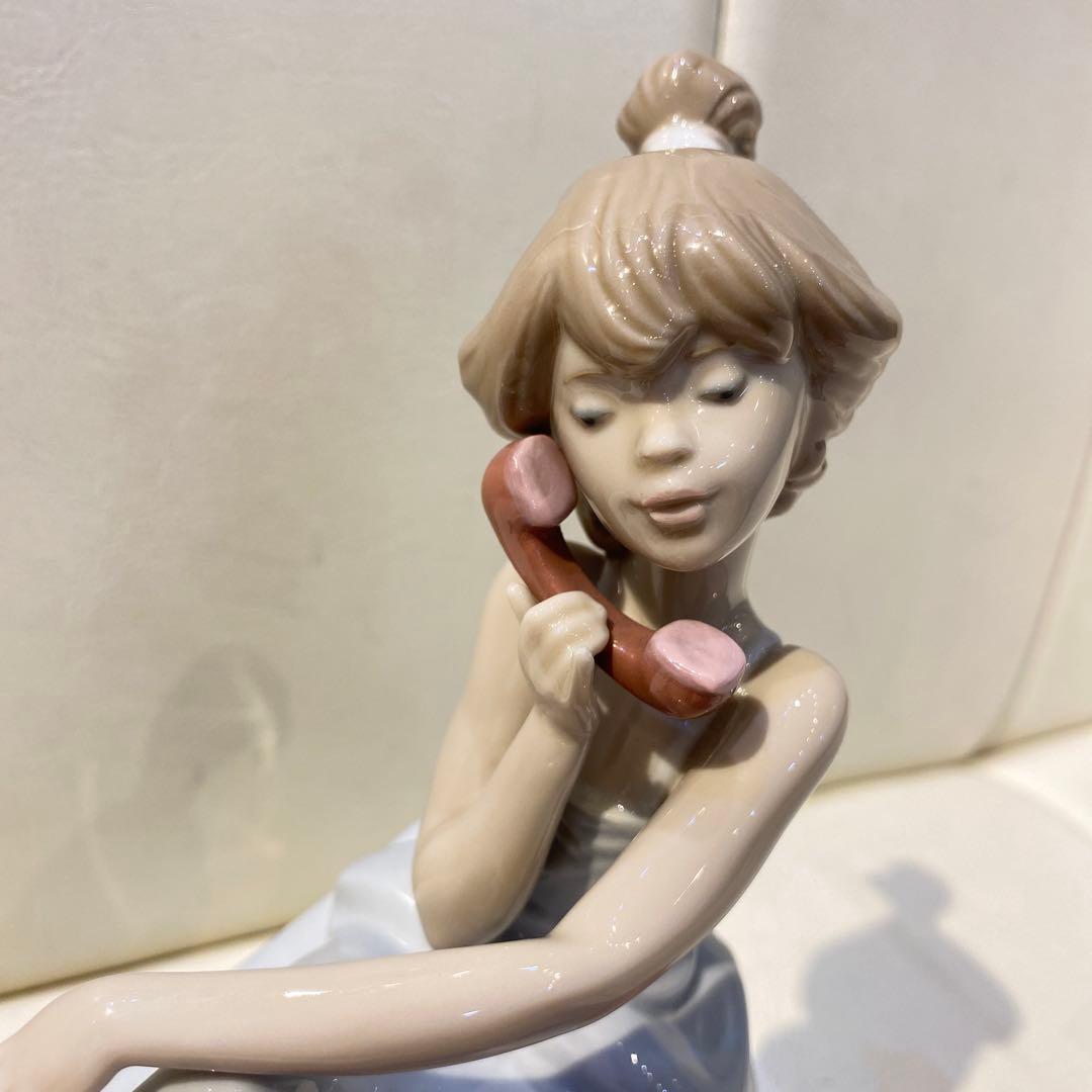 美品！ ☆リヤドロ☆ 少女 大事な電話
