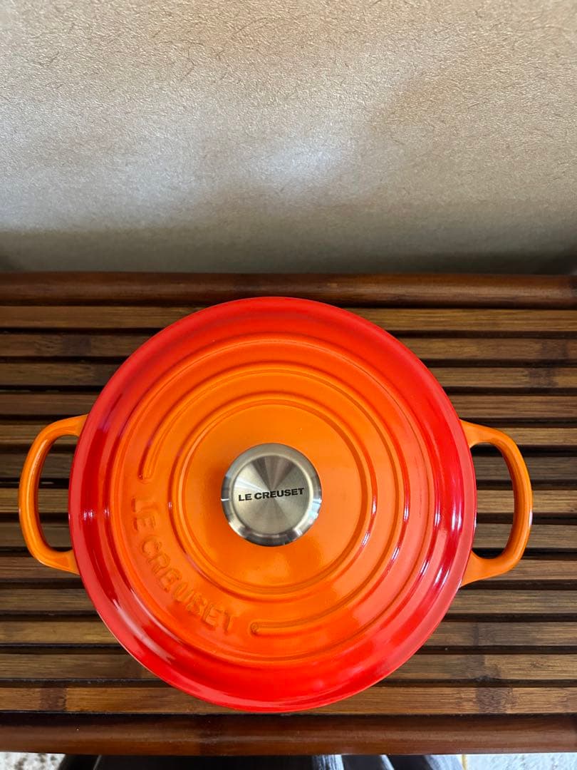 ル・クルーゼ　ココット　20センチ　　　　　シルバーつまみ