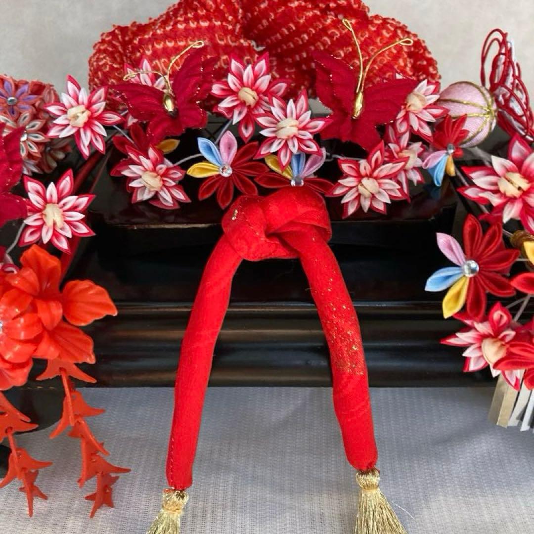 専用　七五三　花盛り！小菊と蝶々の花簪　Uピン簪　ビラ簪　花玉簪　水引簪　玉飾り