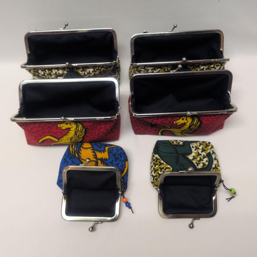 アフリカンがま口オーダーページ　アフリカ布馬柄