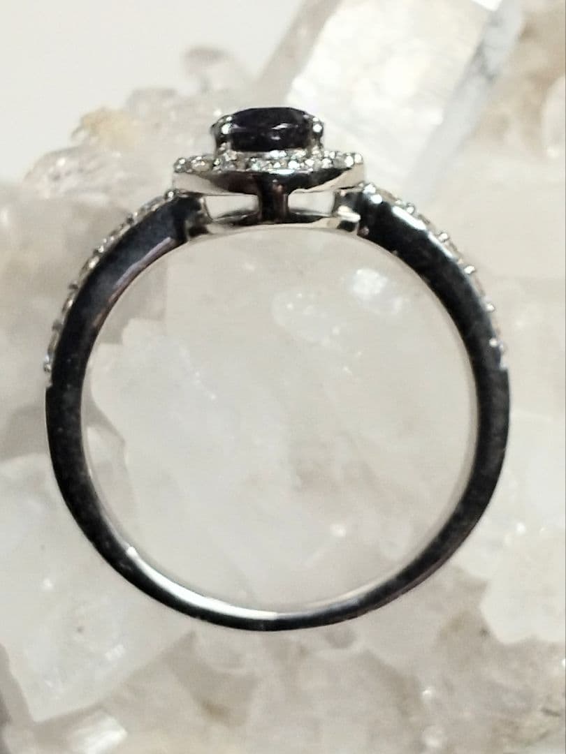 ガーネットチェンジカラーK18WGリング