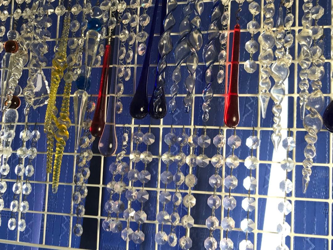 巴里の拭きガラス　フック付き50本余り　1920年代