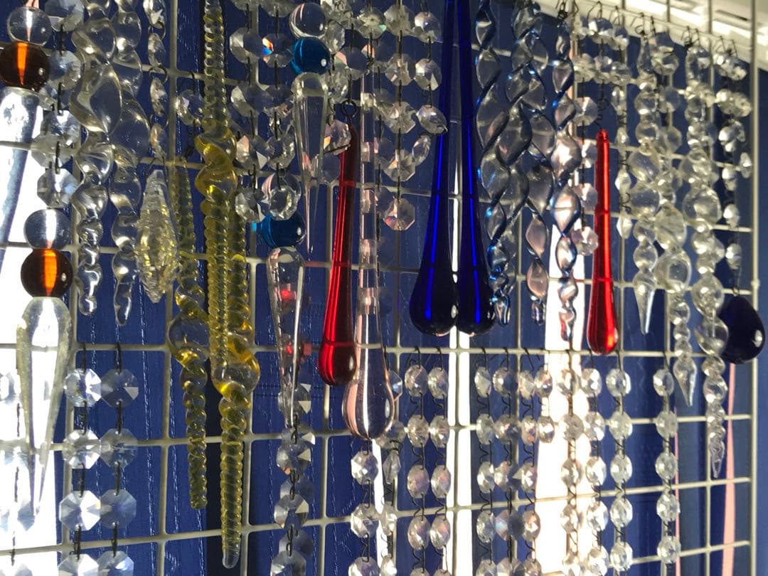 巴里の拭きガラス　フック付き50本余り　1920年代