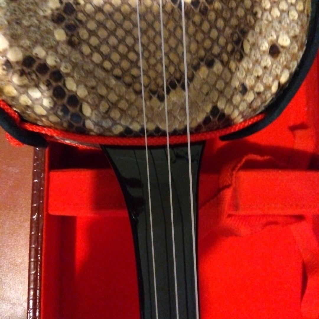 三線本体 蛇皮 金色刺繍 ケース付きの通販はau PAY マーケット - 輸入