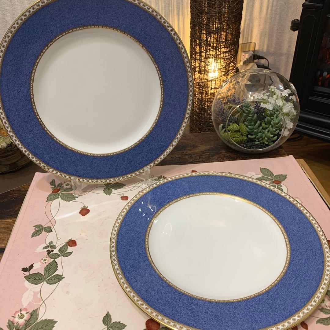 ウェッジウッド ユーランダー　パウダーブルー 27.5cm ディナープレート