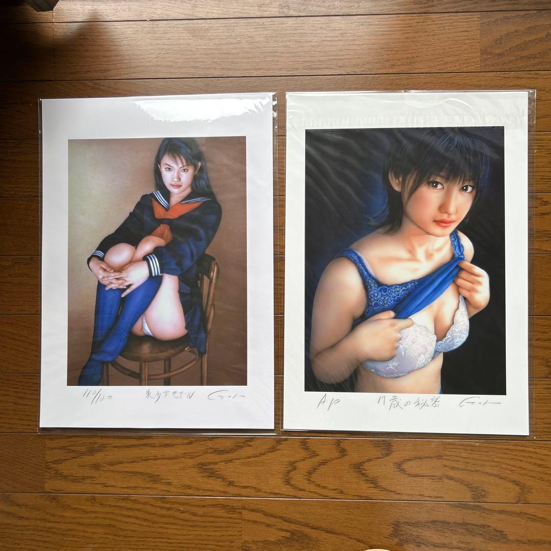 石川吾郎　美人画28点セット売り　作者本人の自筆サイン・エディションナンバー入り