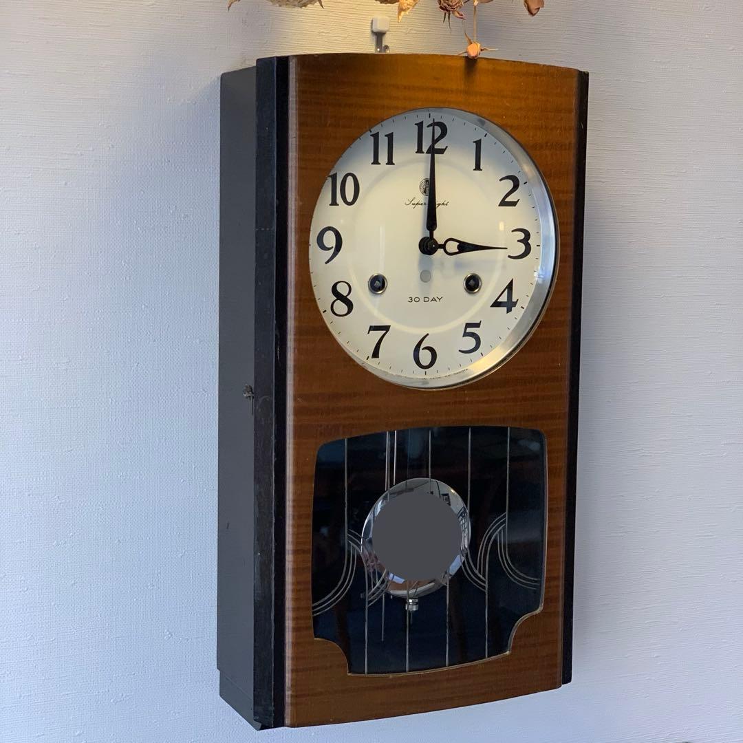 昭和レトロ 機械式 アンティーク時計　愛知時計 30 DAY
