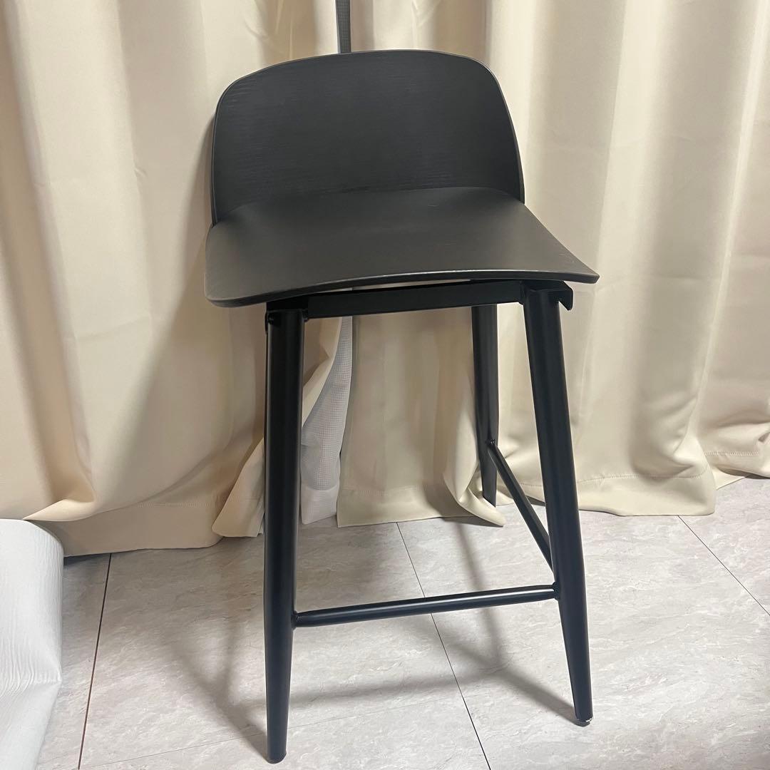 カウンター チェア グレイ 座高60cm 北欧 シンプル デザイン エレガント