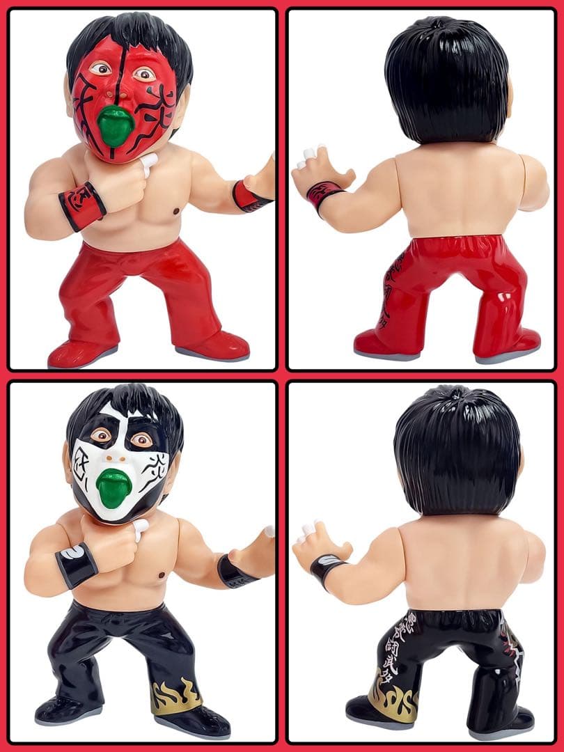 16dソフビコレクション☆グレート・ムタ 初期 赤ペイント& 悪魔相（白