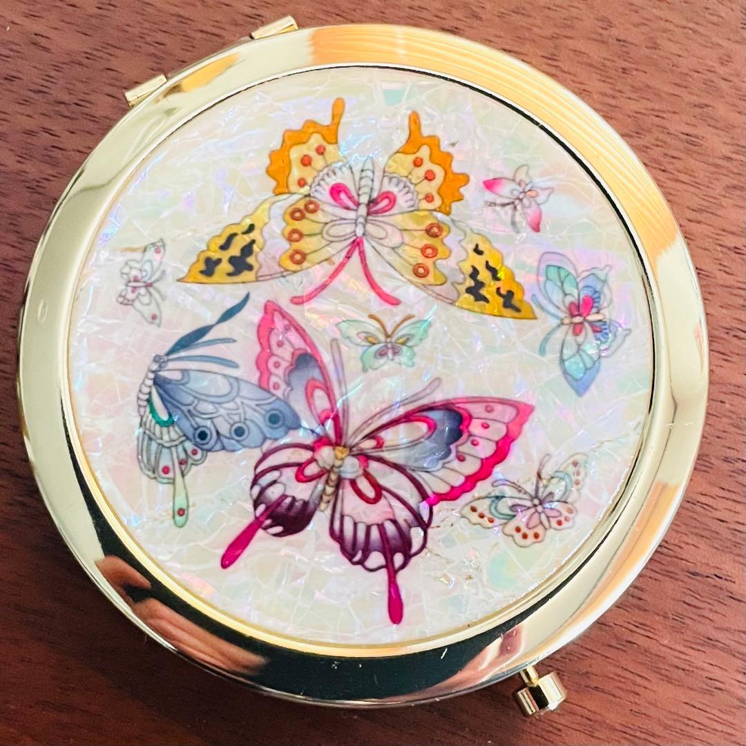 コンパクトミラー 韓国伝統 螺鈿細工 - メルカリ