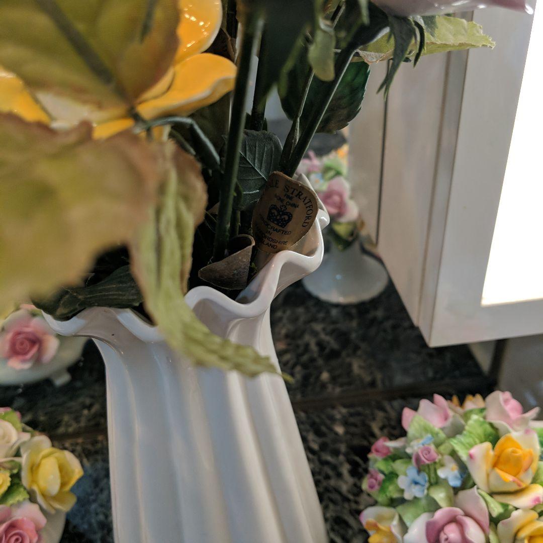 英国製陶花バラ ROYAL STRATFORD 8本＋ロイヤルダルトン2本