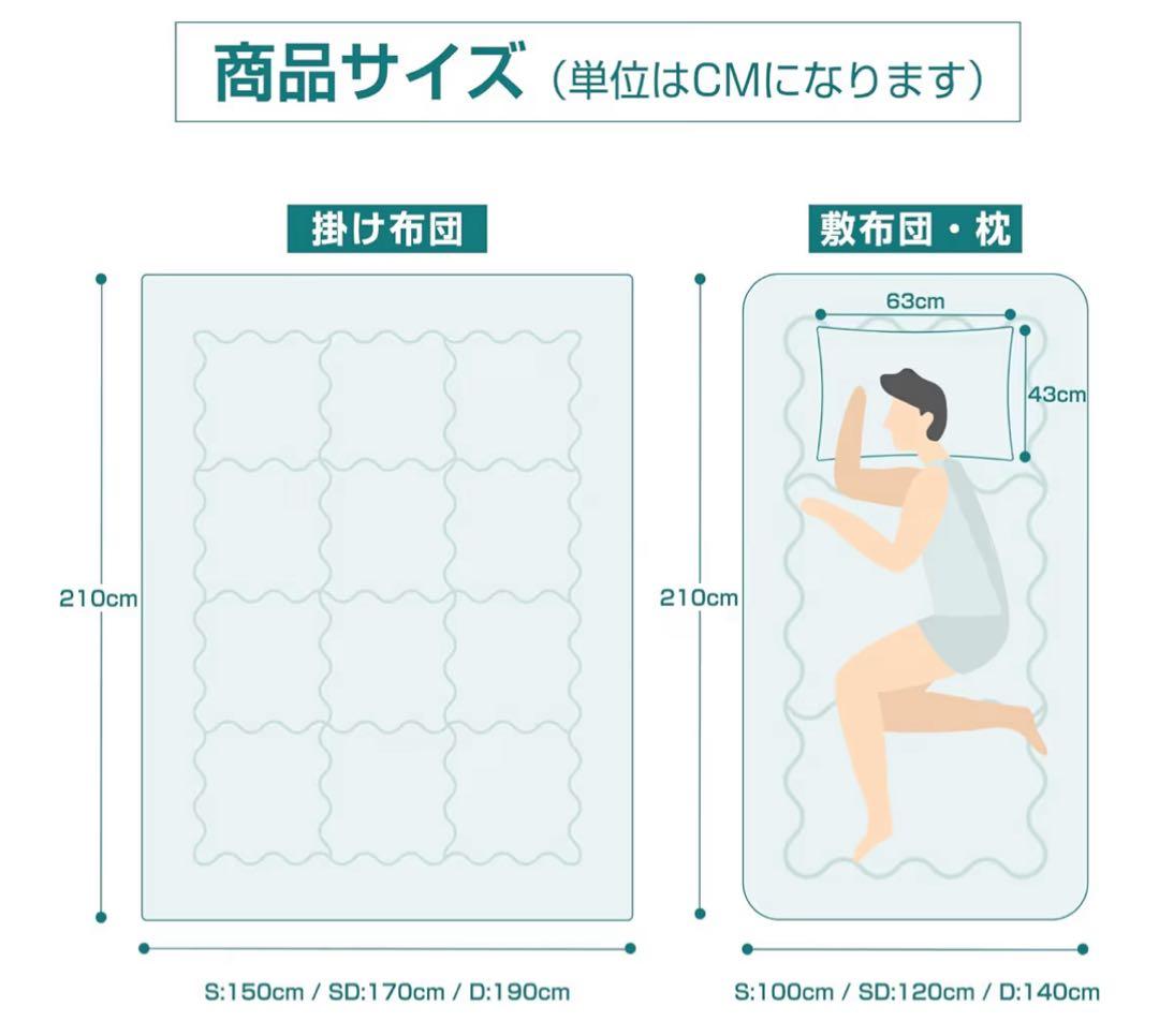 ⭐︎新品未開封⭐︎布団7点セット シングル　掛敷　枕　カバー　SEK認証　抗菌　防臭