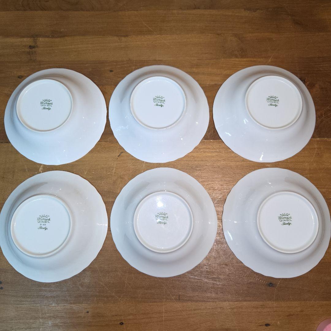 【6枚セット】リチャードジノリ ベッキオホワイト 15cm フルーツソーサー