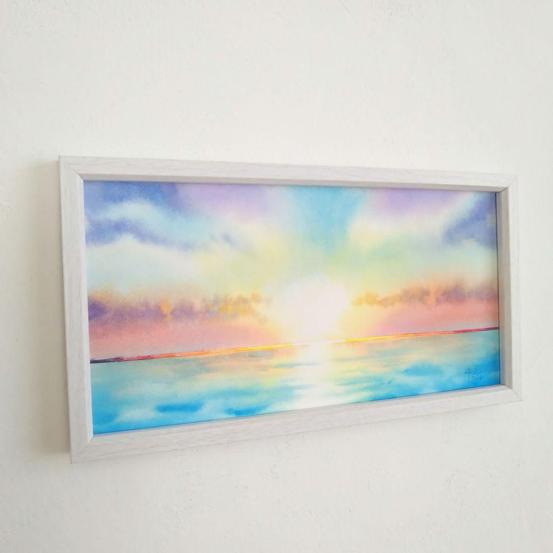 癒しの水彩画1055 あさのひかり