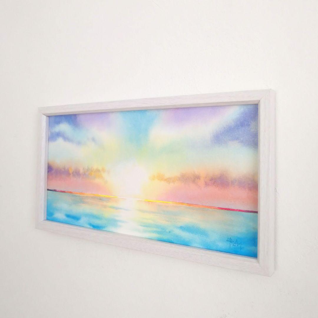 癒しの水彩画1055 あさのひかり