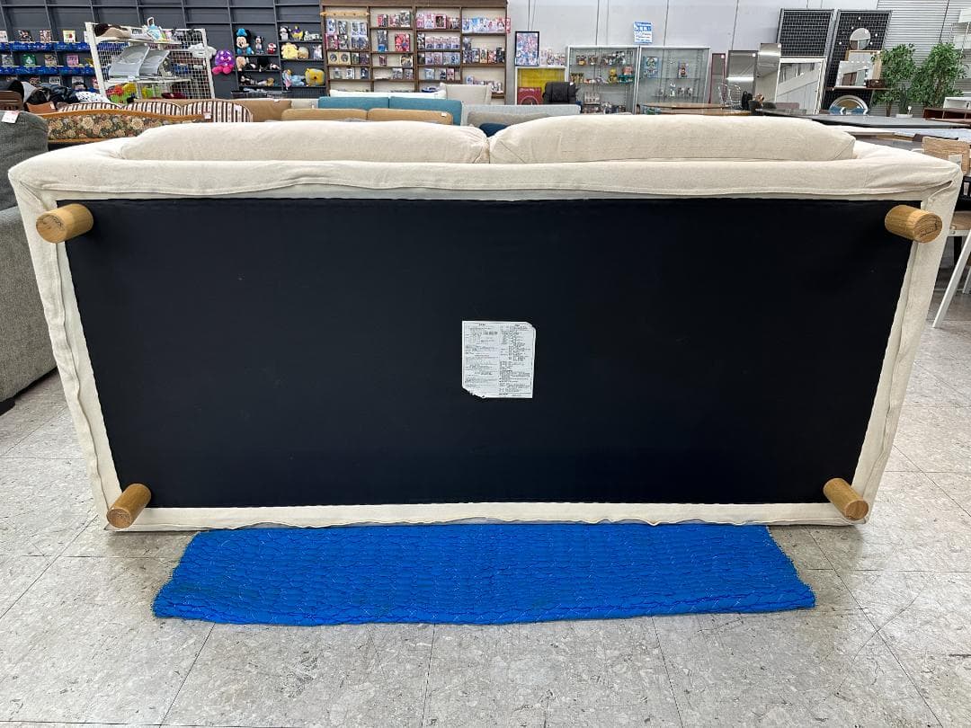 無印良品　2人掛けソファ　フェザーポケットコイル　ホワイト