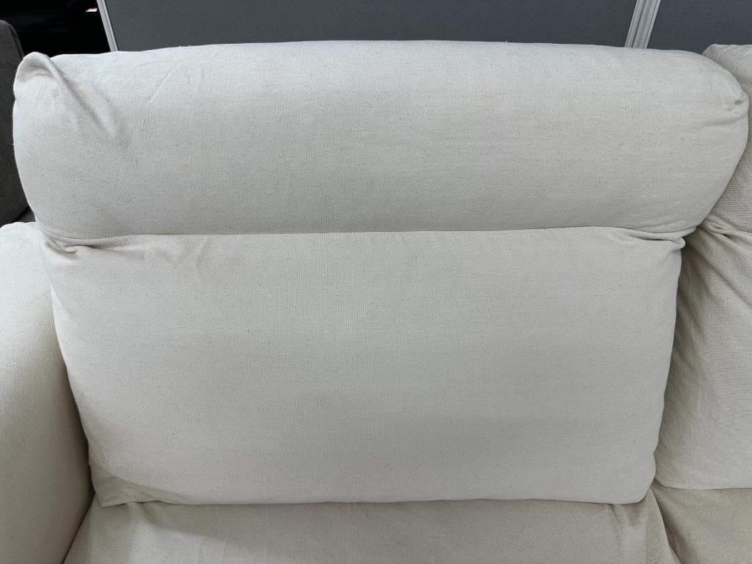 無印良品　2人掛けソファ　フェザーポケットコイル　ホワイト