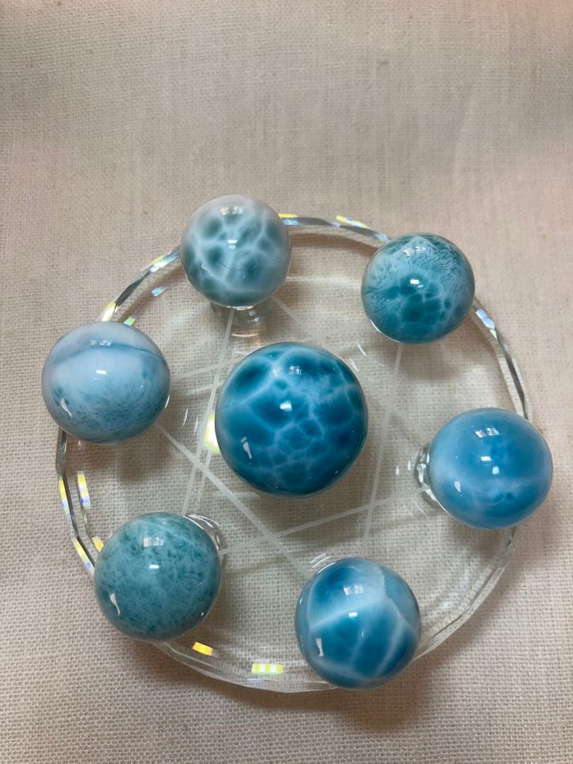 高品質 ラリマー 七星陣 28.3mm 約22mm 7個セット