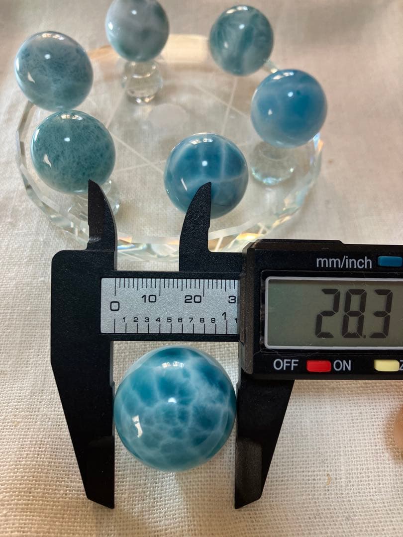 高品質 ラリマー 七星陣 28.3mm 約22mm 7個セット