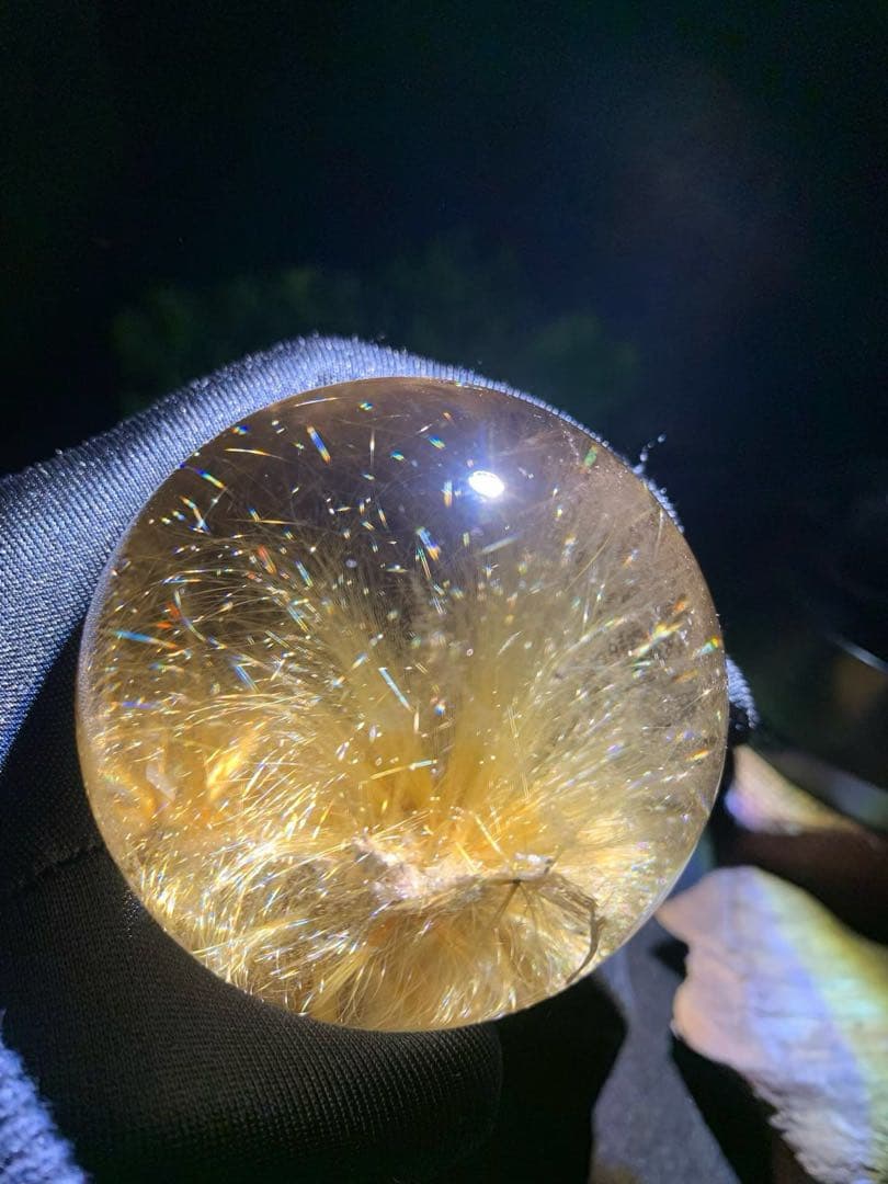 ⭐︎【極上品】ゴールド ルチル クオーツ 置物 65.5mm - メルカリ