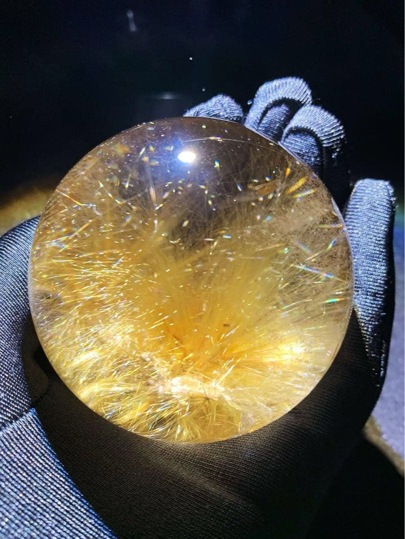 ⭐︎【極上品】ゴールド ルチル クオーツ 置物 65.5mm - メルカリ